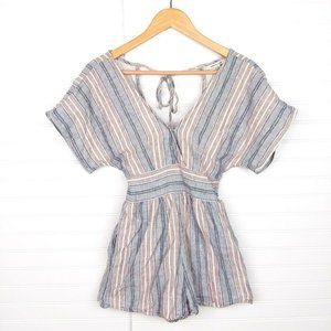 American Eagle Linen Blend Multicolor Romper